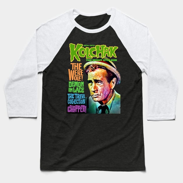 Kolchak The Night Stalker (style 2) by HomeStudio Baseball T-Shirt by HomeStudio